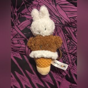 Miffy Ice Cream Cone Plush Toy - White and Brown